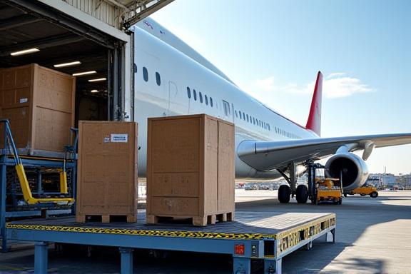 Air cargo import logistics for high-value goods